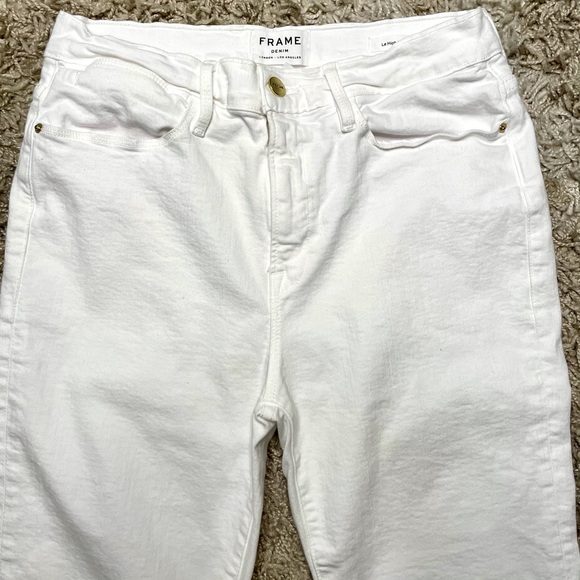 Frame Jeans white Le High Straight Jeans size 30 - Picture 4 of 11